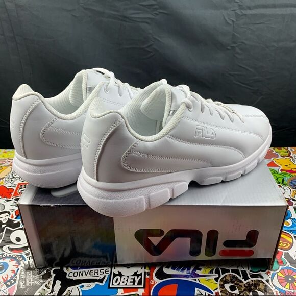 Fila Fulcrum All White Runners Size 10 Mens - Picture 2 of 11